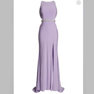 Ieena Mac Duggal Jeweled Waist Evening Dress